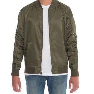 Olive Green Elwood Bomber Jacket